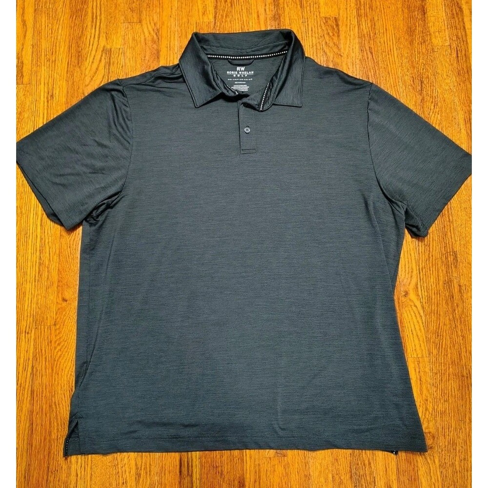 Rorie Whelan Golf Polo Mens 2XL Black S/S Performance Golf Polo
